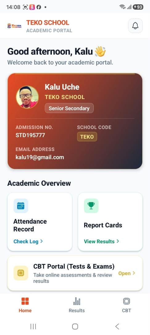 CoreOne Student - Student Dashboard