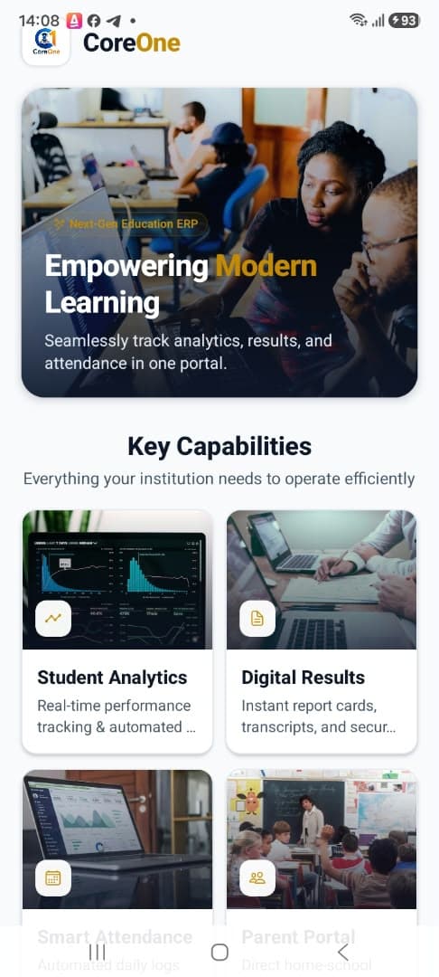 CoreOne Teacher - Teacher Mobile Experience